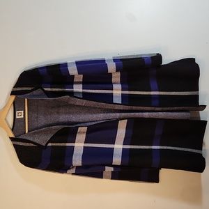 Anne klein knit long-sleeved cardigan sweater jacket regal  purple size m